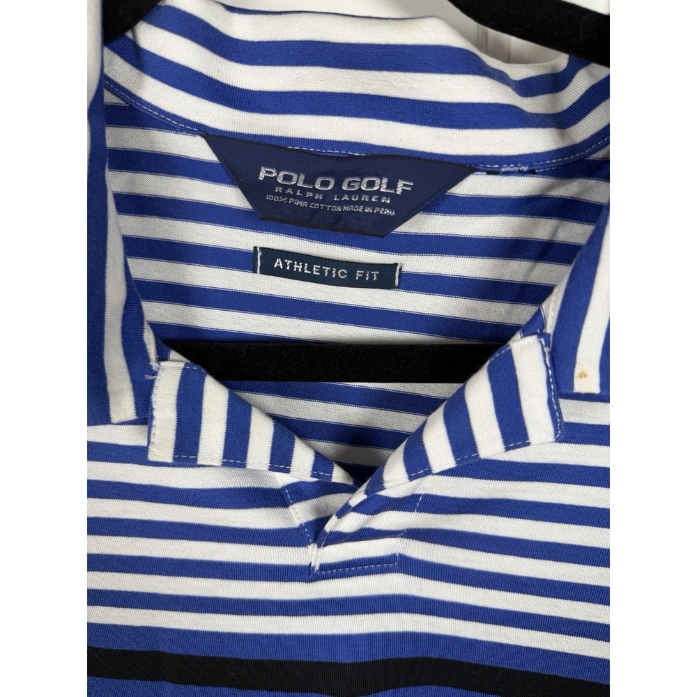 Polo Golf Ralph Lauren Men's Athletic Fit Pima Cotton Striped Polo Shirt, SZ XL